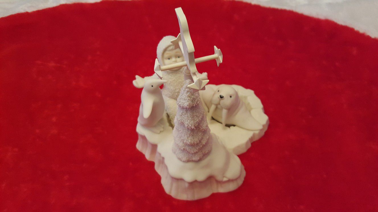 Snowbabies Porcelain Figurine "Will It Snow Today?"