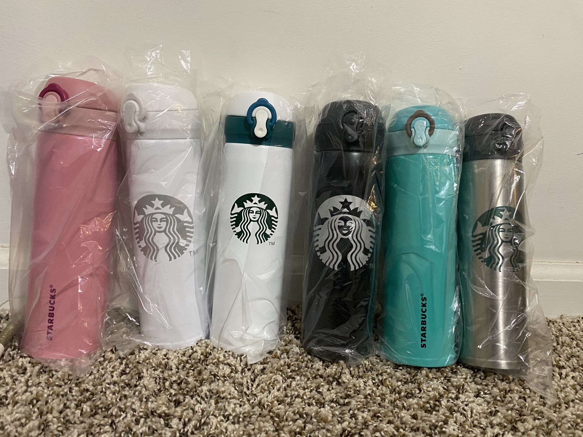 STARBUCKS COFFEE STAINLESS STEEL CUPS 16OZ