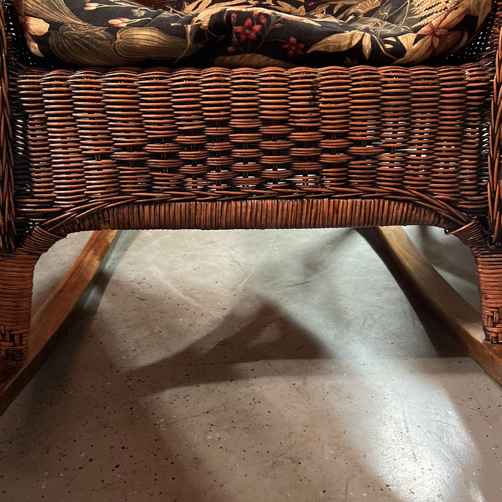 Wicker Rocking Chair & Matching Table