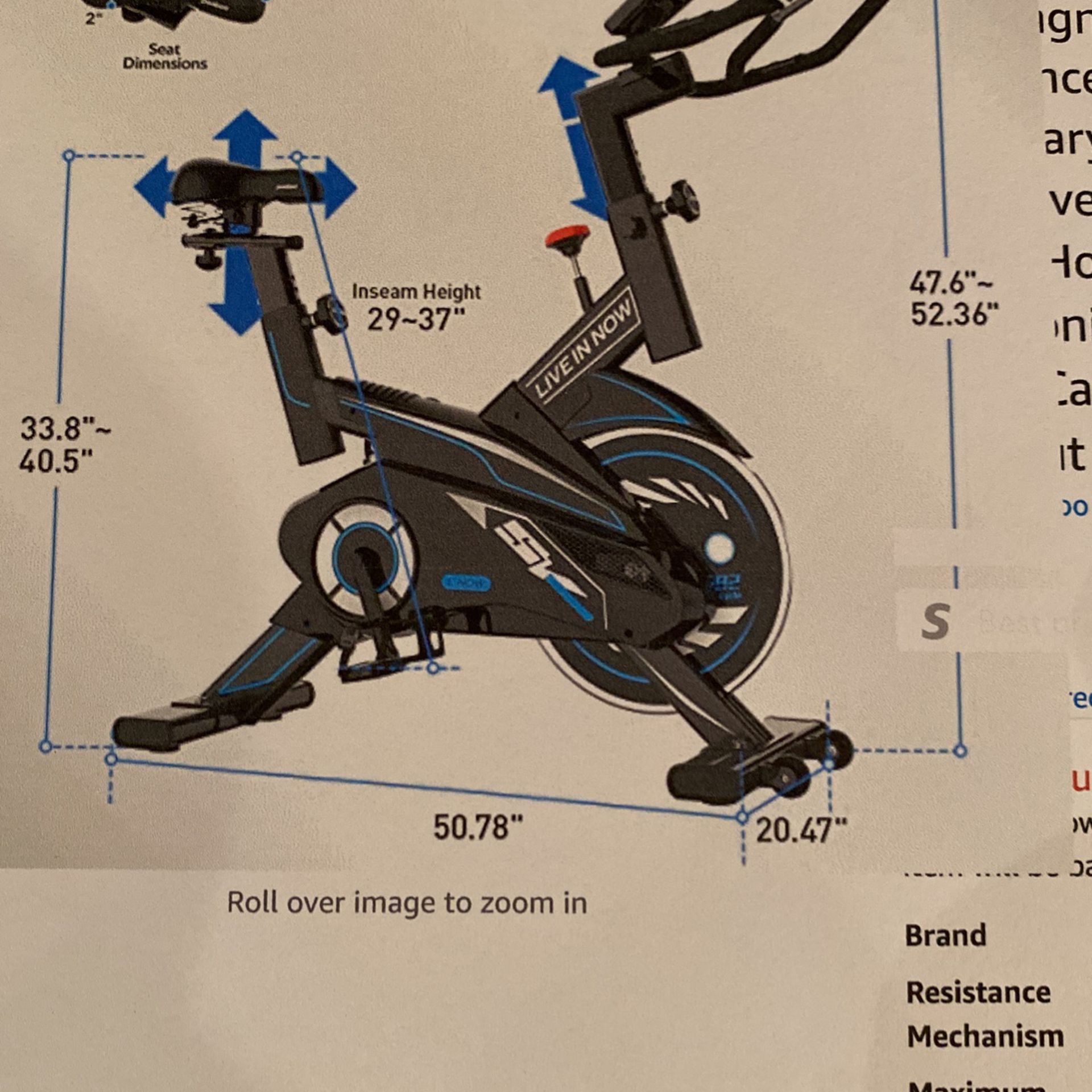 New and Assembled Exercise Bike