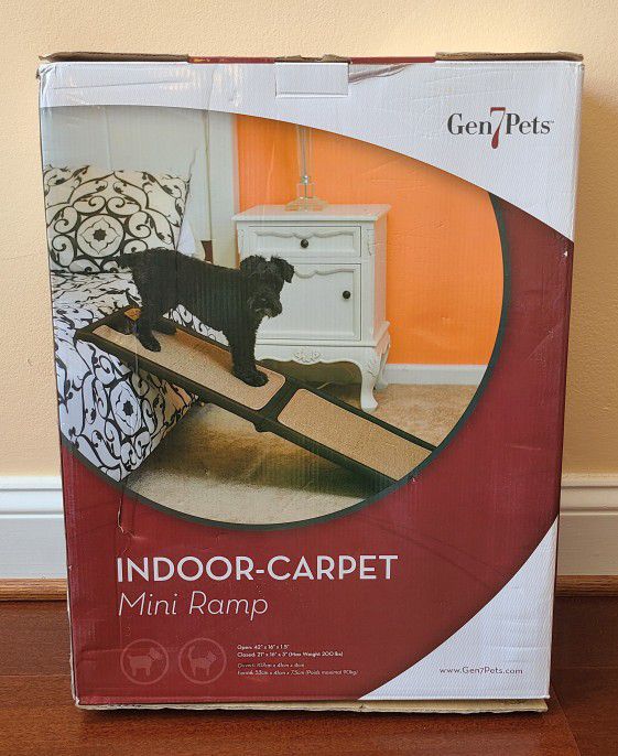 Gen7Pets Indoor Carpet Mini Ramp for Dogs, 42" L X 16" W X 1.5" H


