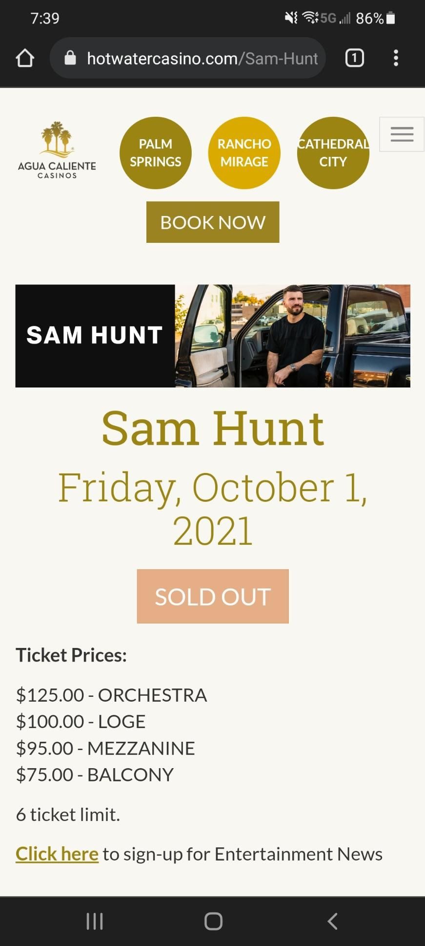2 Sam Hunt tickets