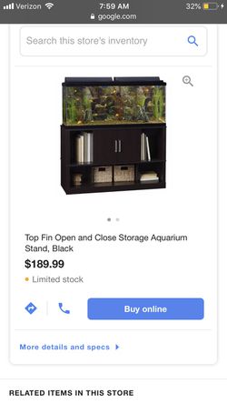 55 gallon fish tank, stand & accessories Thumbnail