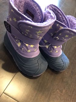 New Toddler girl snow boot shoes size 9 Thumbnail