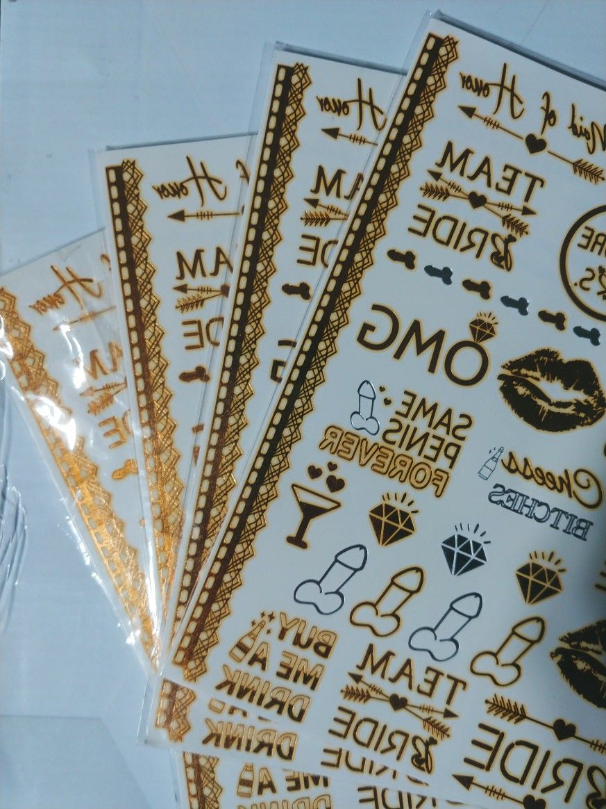 Bachelorette Party Temporary Tattoos