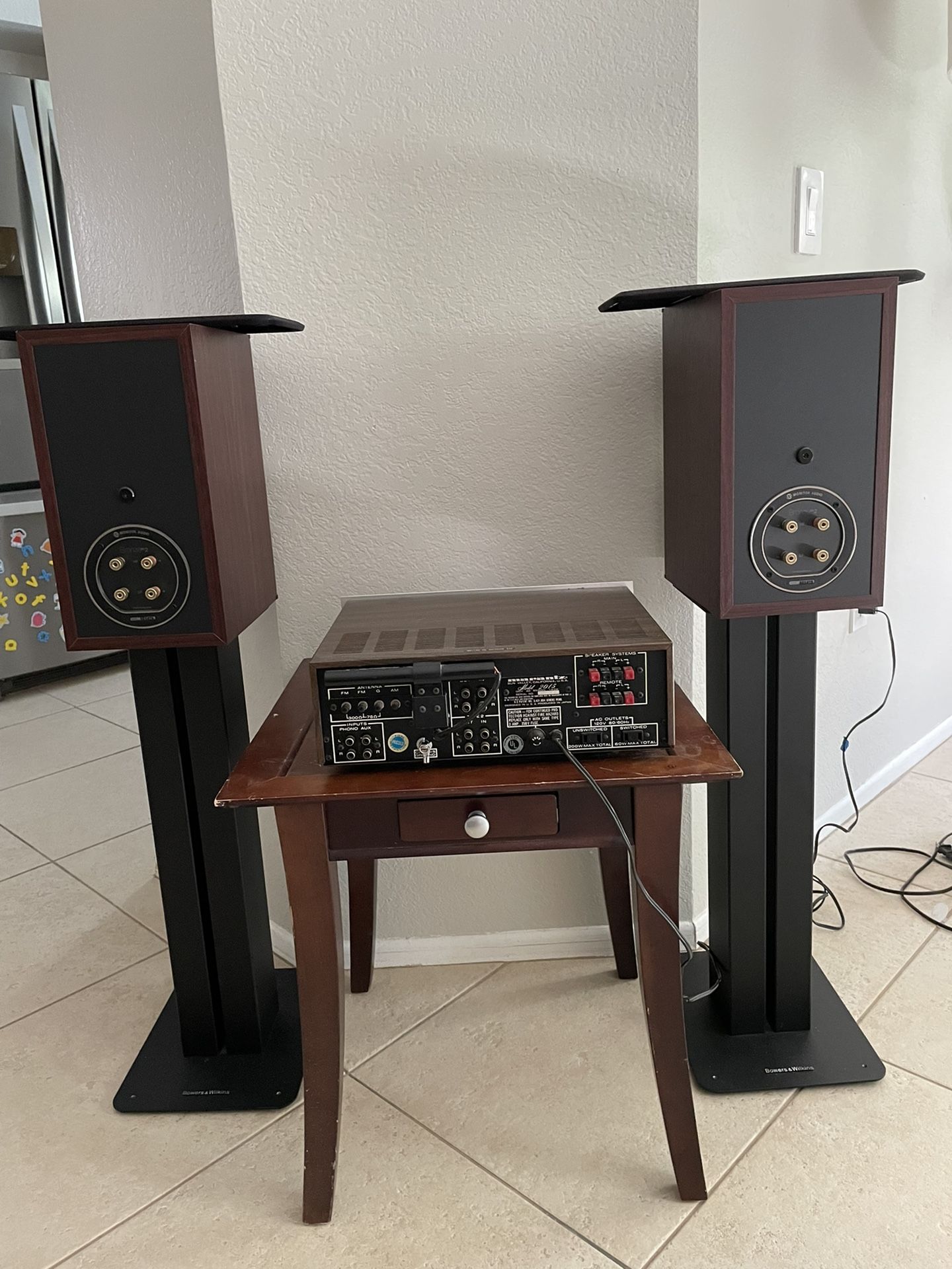 Marantz Stereo Receiver And Monitor Audio Speaker Set Up