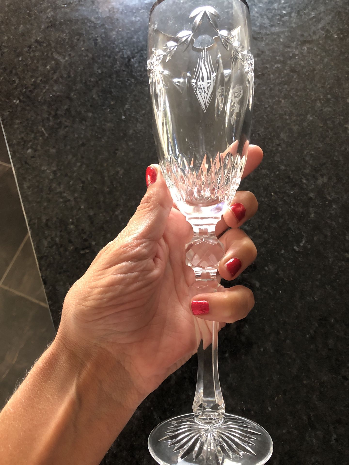 Cherished Moments Waterford Crystal Toasting Flutes LIMITED EDITION