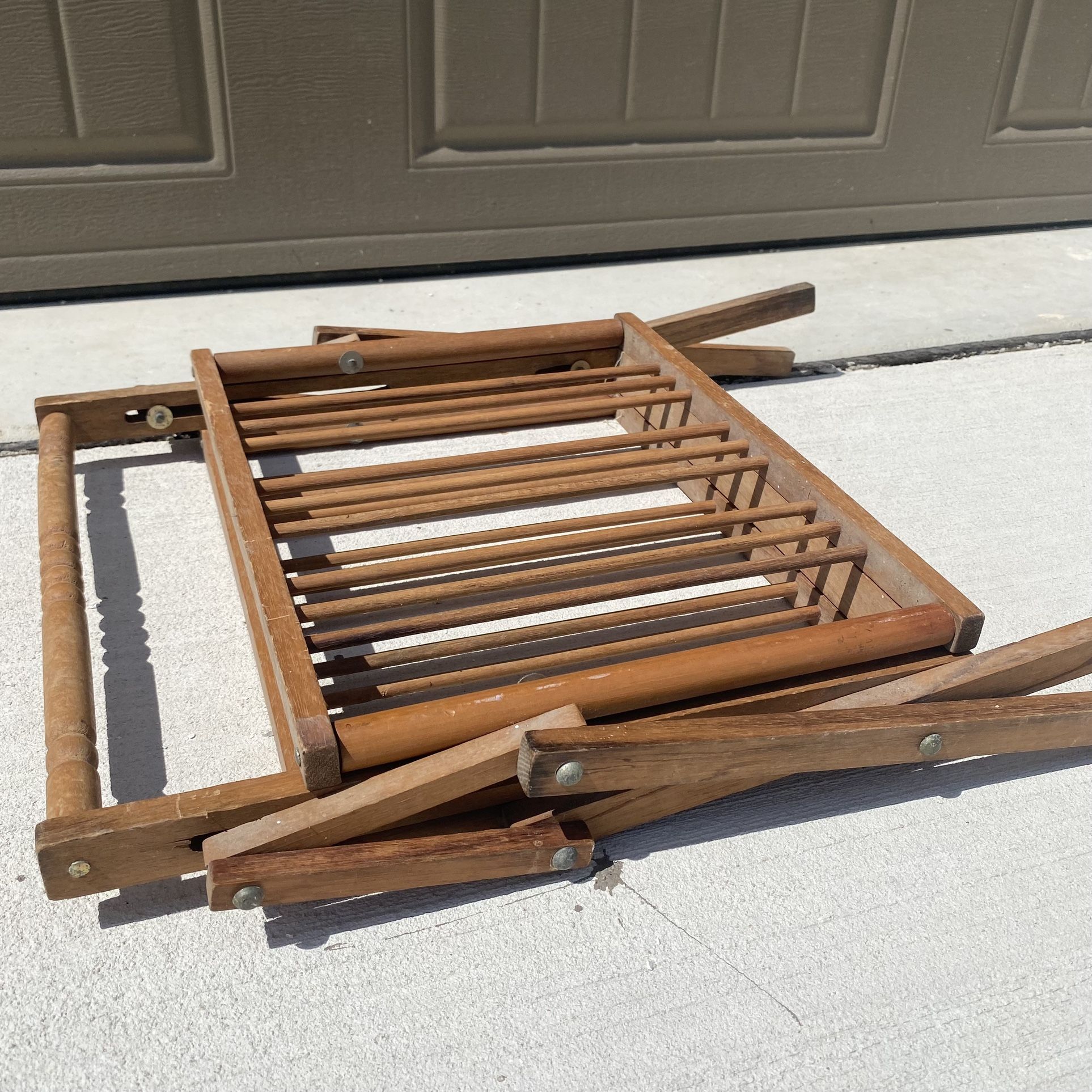 Antique Wooden Magazine Rack