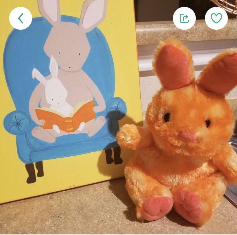 Canvas Bunny Art & Orange Bunny (410/Evers) (( Please Read All Info))130   