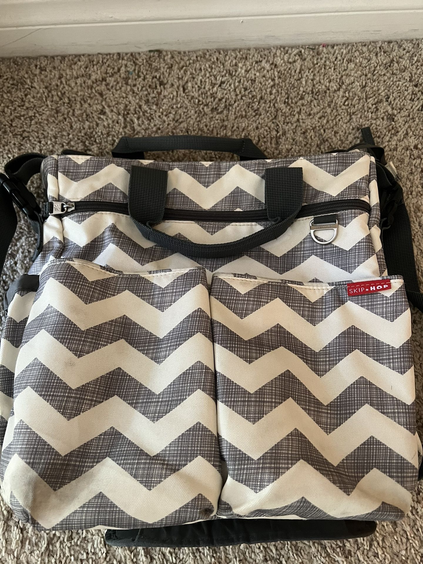Skip Hop Diaper Bag Grey Chevron