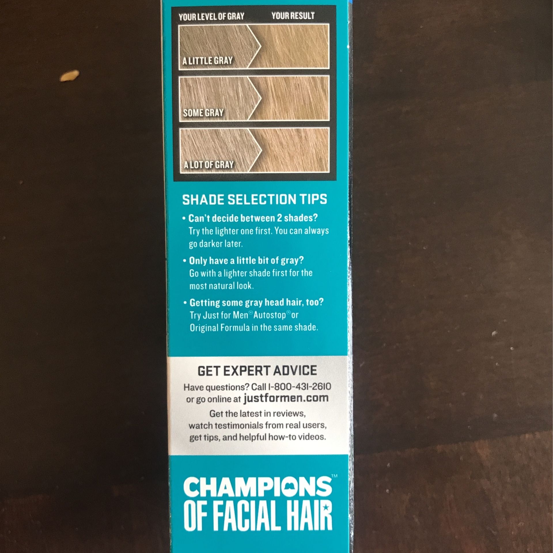 JUST FOR MEN Mustache & Beard Brush-in Color Gel / Dye Blond
