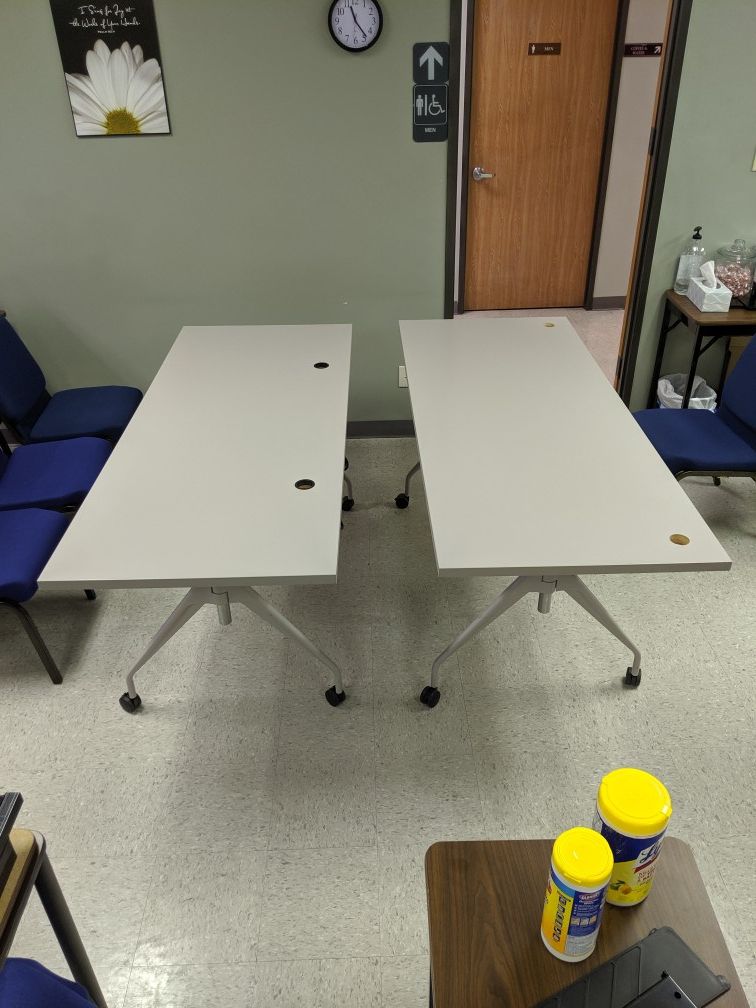 2 Rectangular power sit to stand tables selling by each