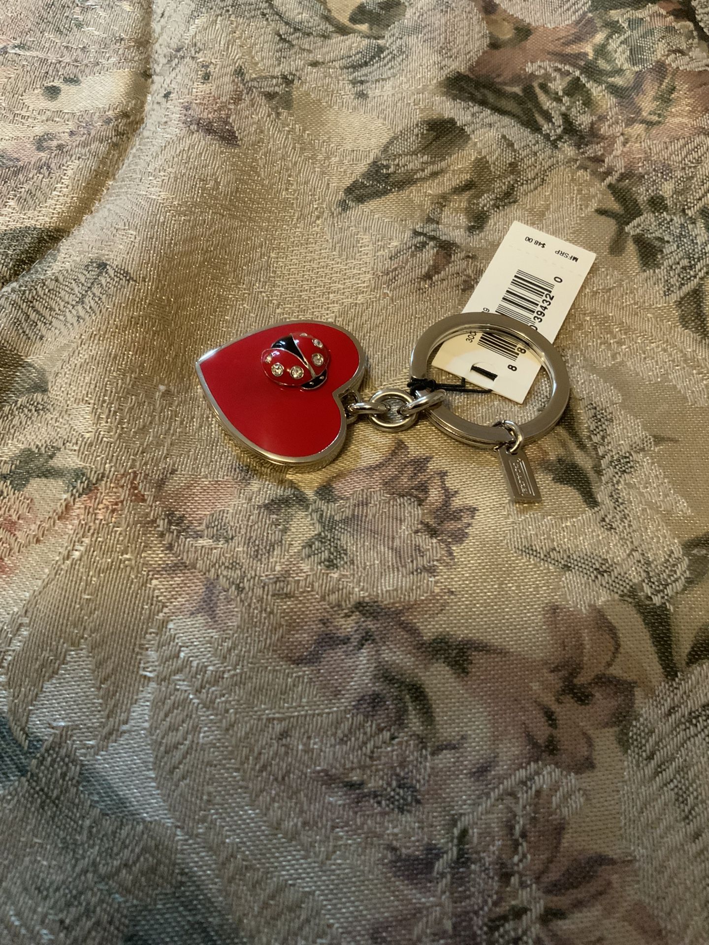 Coach Heart w/ Lady Bug Key Chain