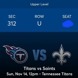 Titans vs Saints - 2 Tickets, 11/14 Thumbnail