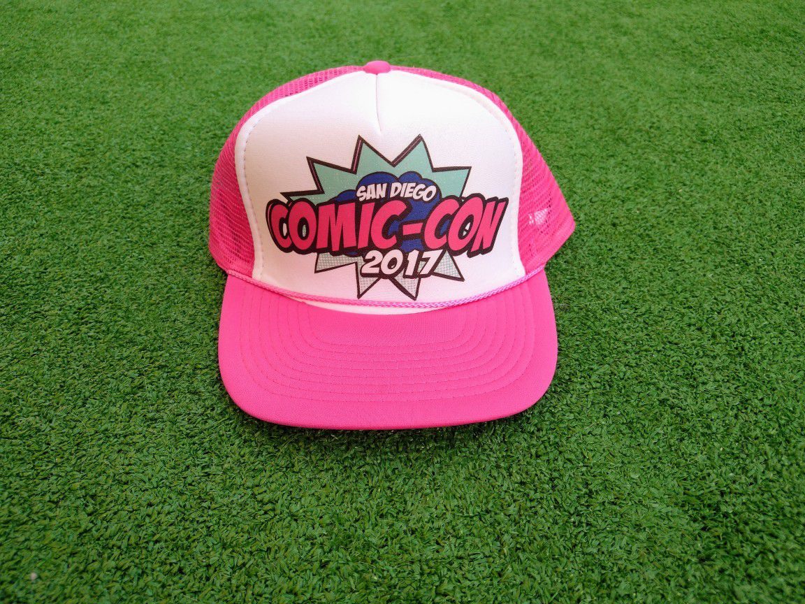 San Diego Comic-Con Retro Pink Snapback Adult 2017 Trucker Mesh Hat Cap NWT