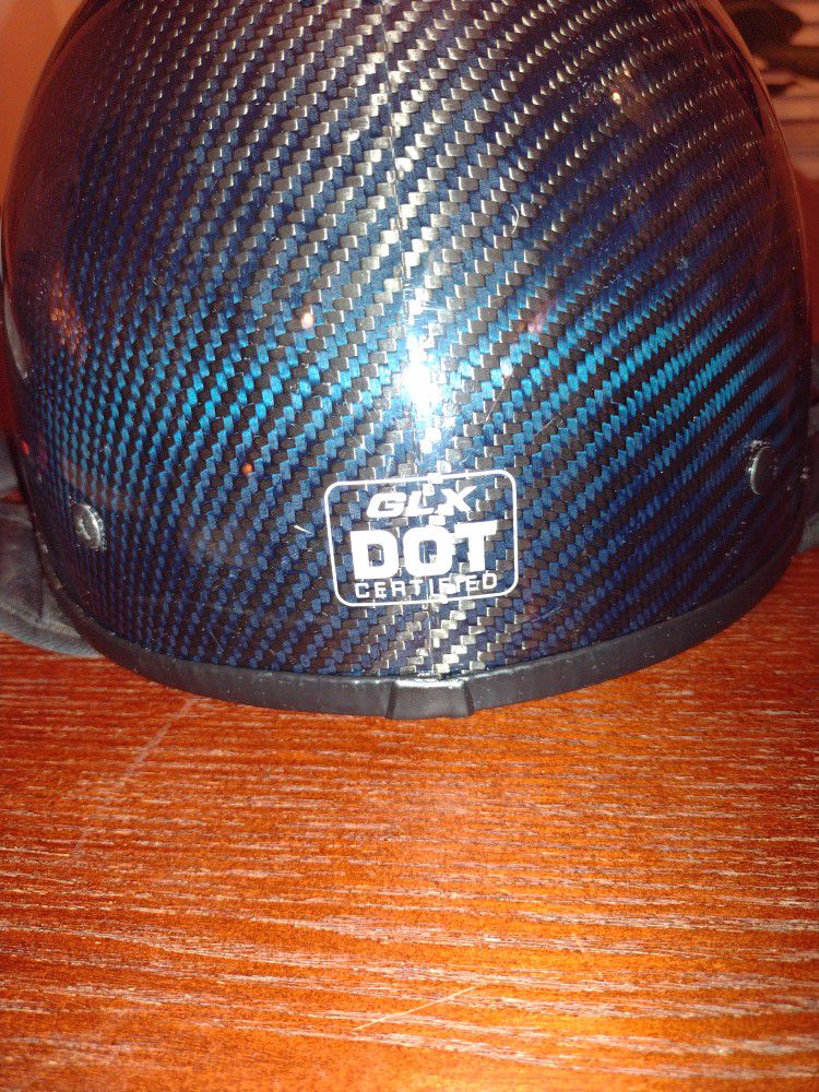 GLX Carbon Fiber Motorcycle Half Helmet DOT