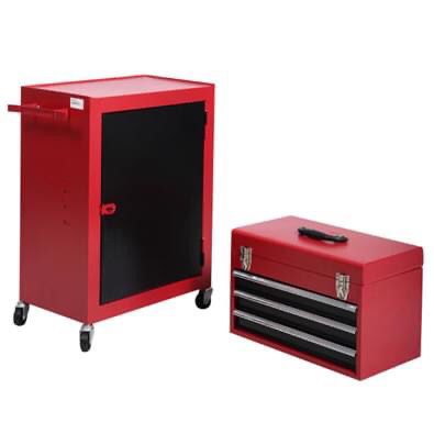 BRAND NEW 2-Piece Tool Cabinet and Rolling Chest Storage Set for Garage Toolbox Organizing