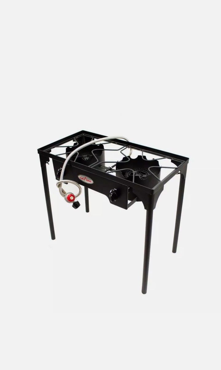 Portable Double Burner Propane High Pressure Outdoor Cooker Steel New
