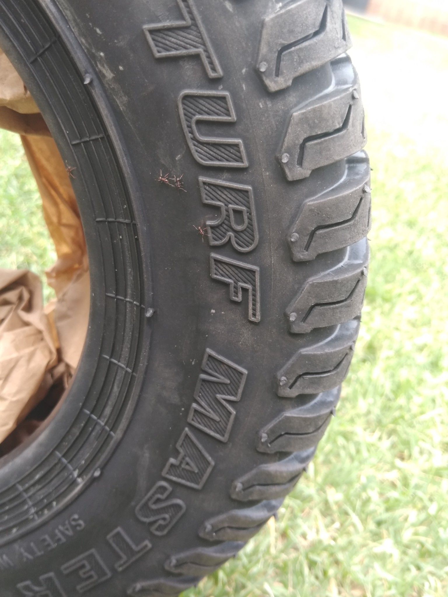 New garden tractor tire