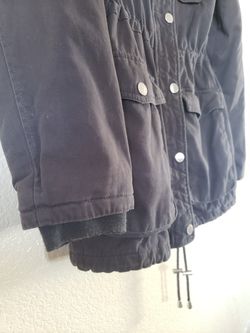 BCBG Parka Fleece Jacket in Black Medium Thumbnail