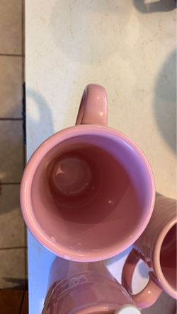 Longaberger Breast Cancer Tall Coffee Mugs Cups Thumbnail