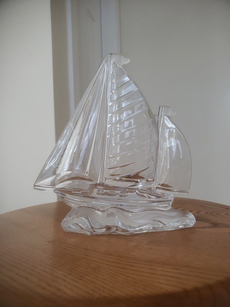 Lead Crystal Bleikristall Sail Boat