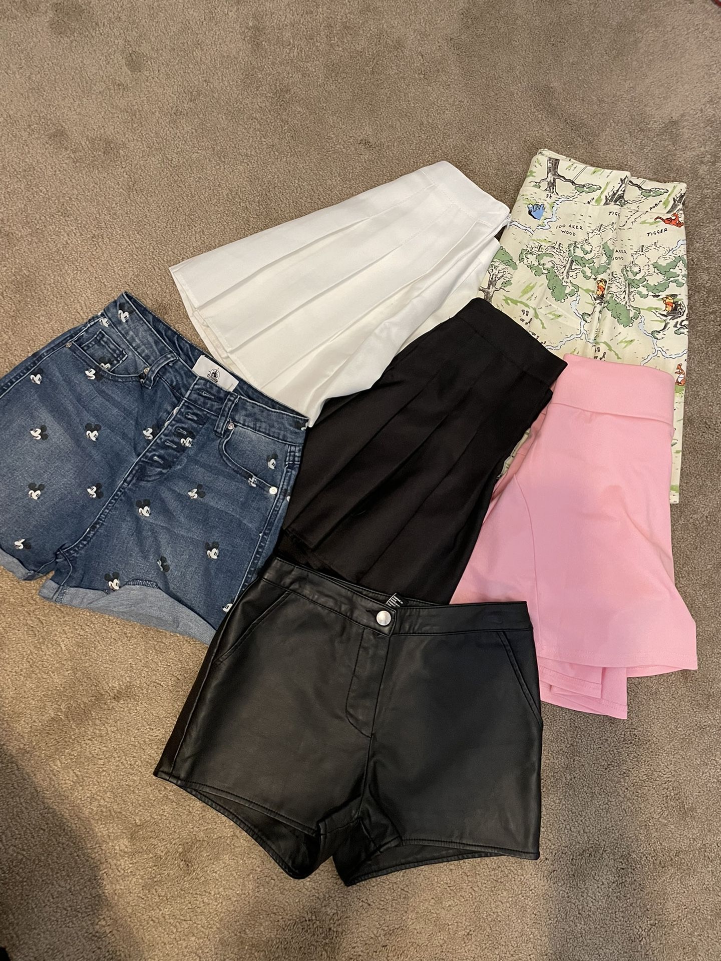 Women’s shorts and skirt