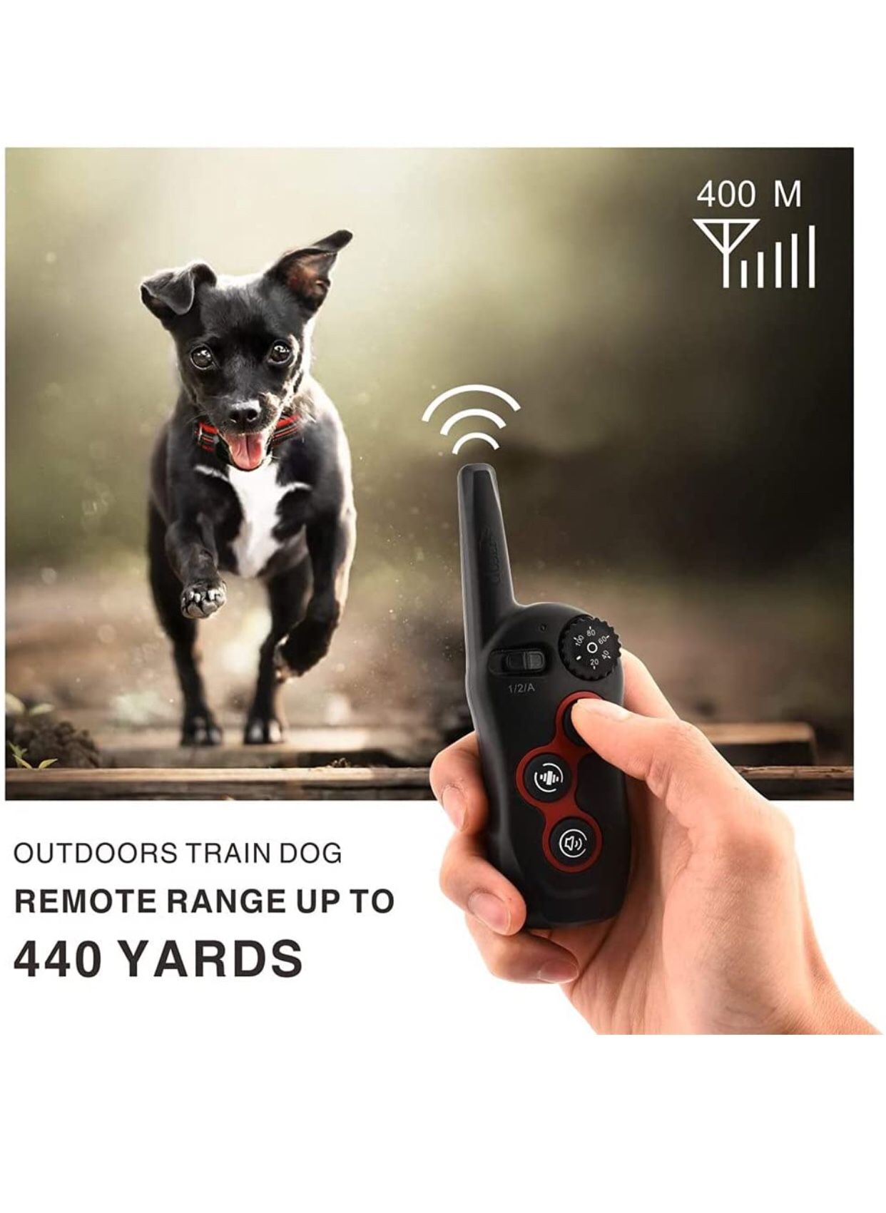 2 in 1 Dog Training Rechargeable Bark Stop Collar Shock Vibration Beep Behavior Correction Waterproof Collar Remote Automatic Anti-Bark 1300ft Range