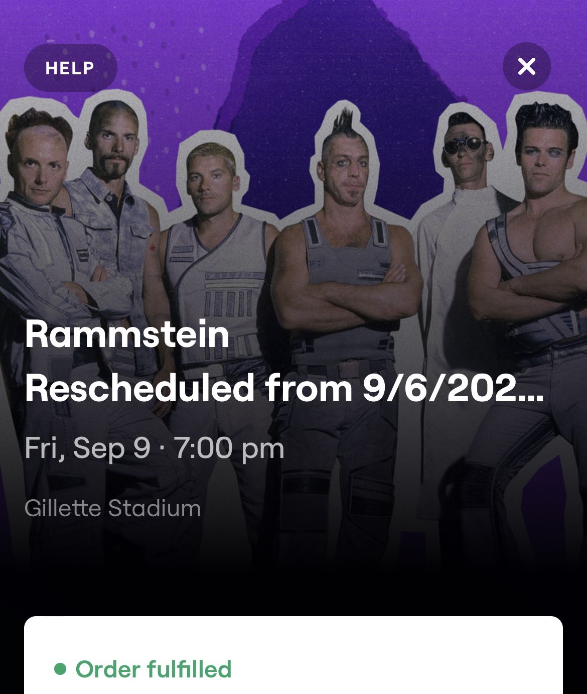 2 Rammstein Tickets (Boston) - 9/9/22