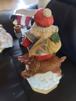Santa Ceramic Cookie Jar & Musical Decor Thumbnail