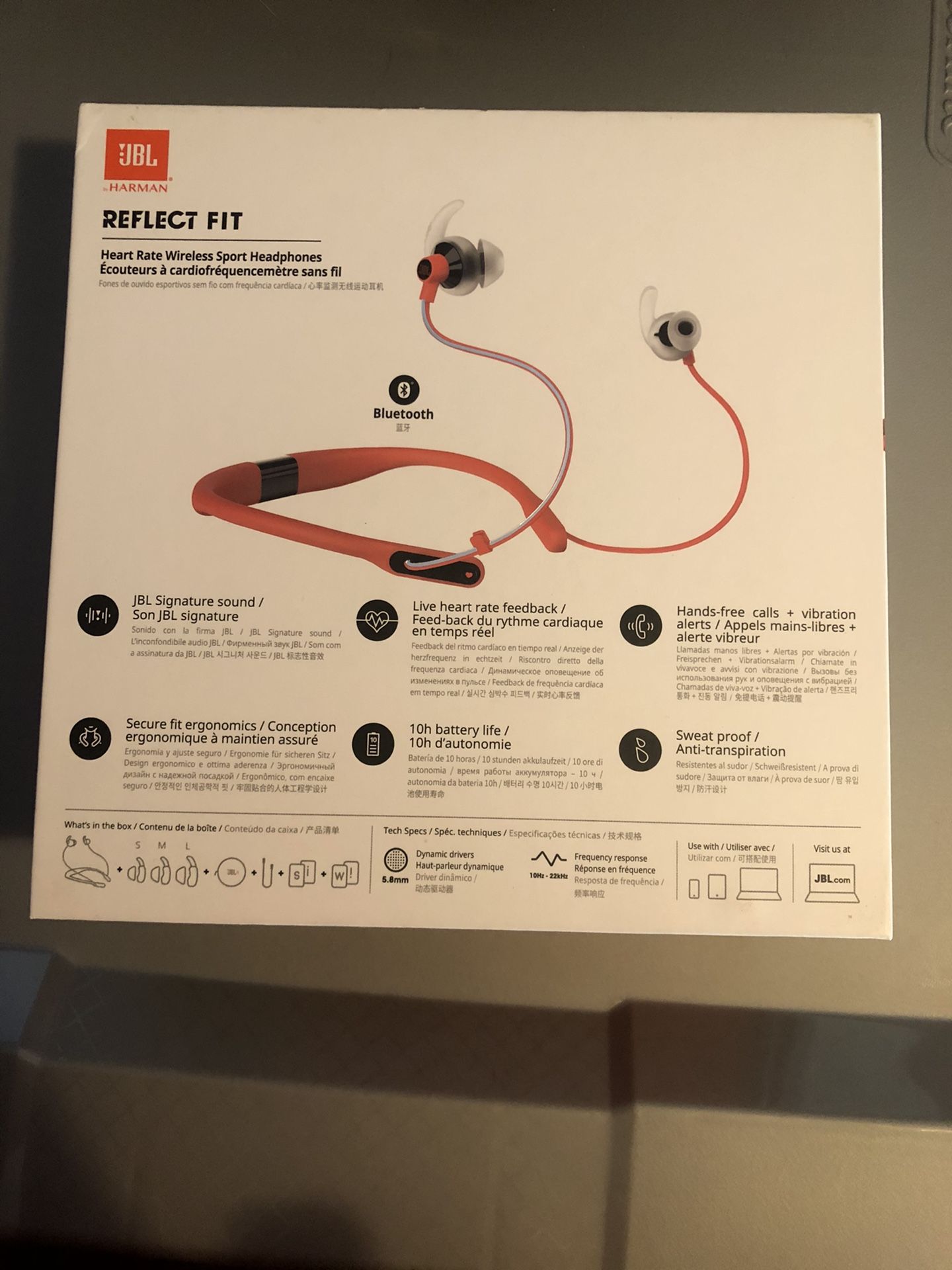 JBL Reflect Fit Heart Rate Wireless Bluetooth Sport Headphones
