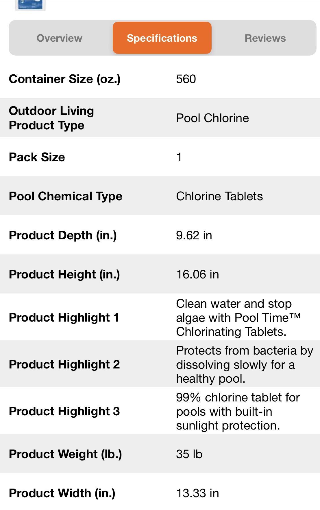 Pool Time 3-in-1 Chlorinating Tablets - About 20 lbs w/ 3” Stabilized Chlorine Tabs