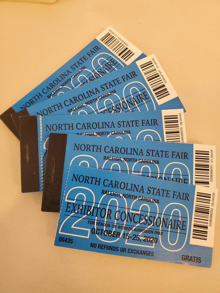 No Waiting In Line NC STATE FAIR ADMISSION Tickets To Enter The Fair