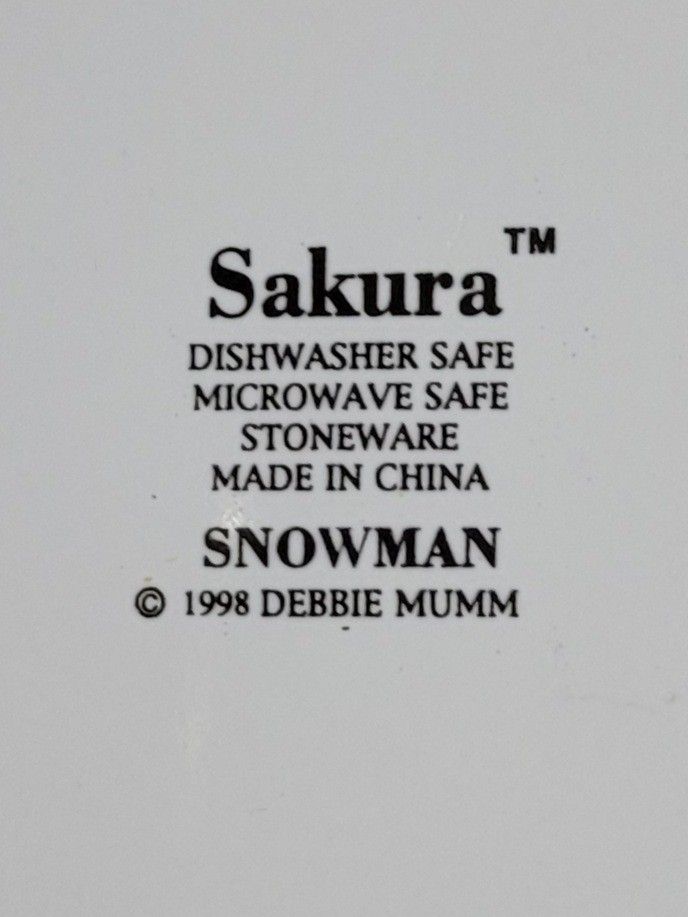 SAKURA STONEWARE DISHES ... design by Debbie Mumm 1998