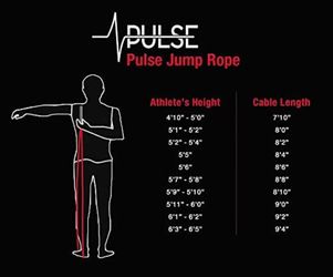 Weighted Jump Rope by Pulse with (1LB) Memory Foam Handles and Thick Speed Cable - For fitness workouts at home, cardio, boxing and MMA , crossfit Thumbnail