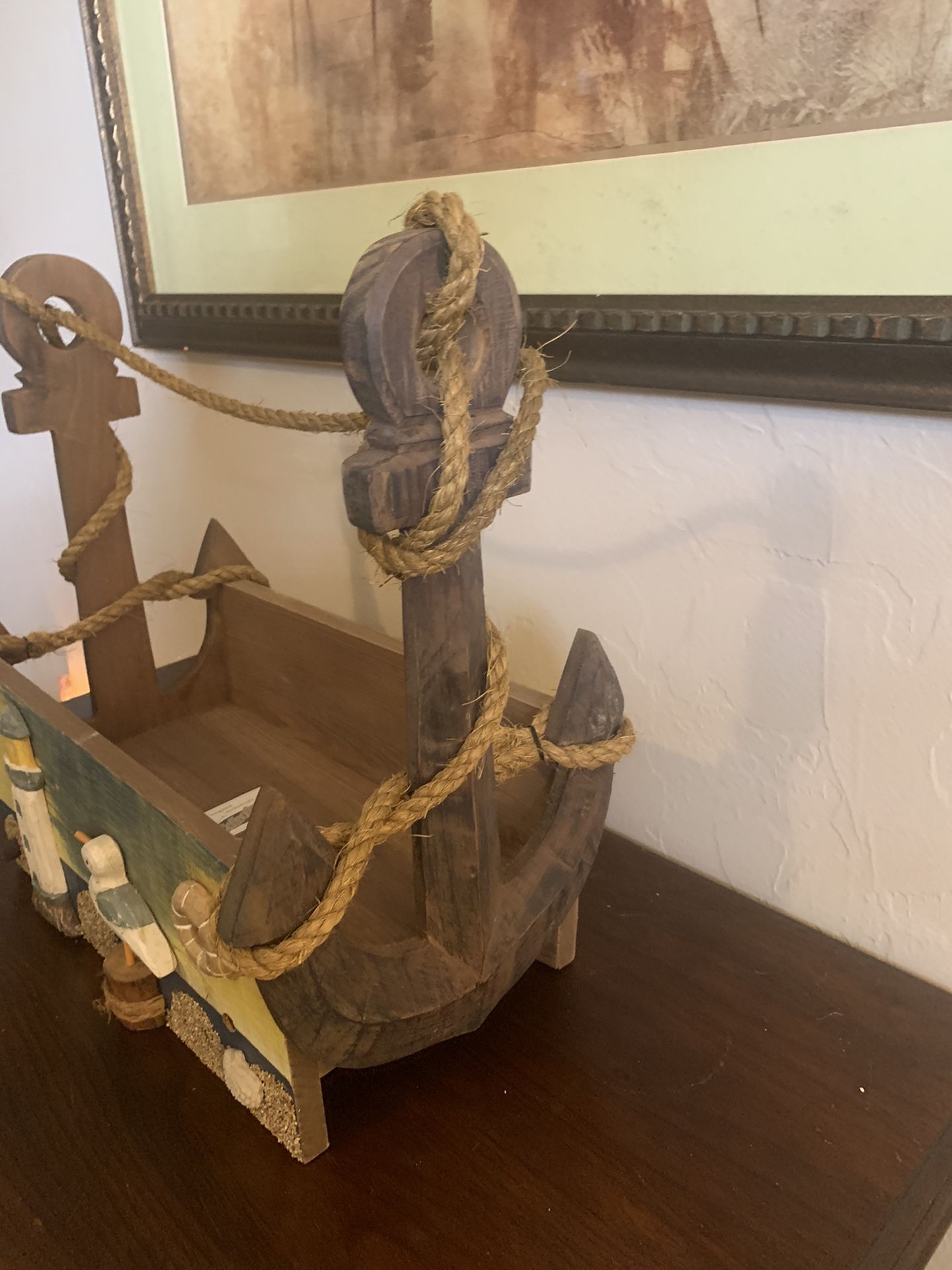 Rustic Nautical Magazine Rack Storage