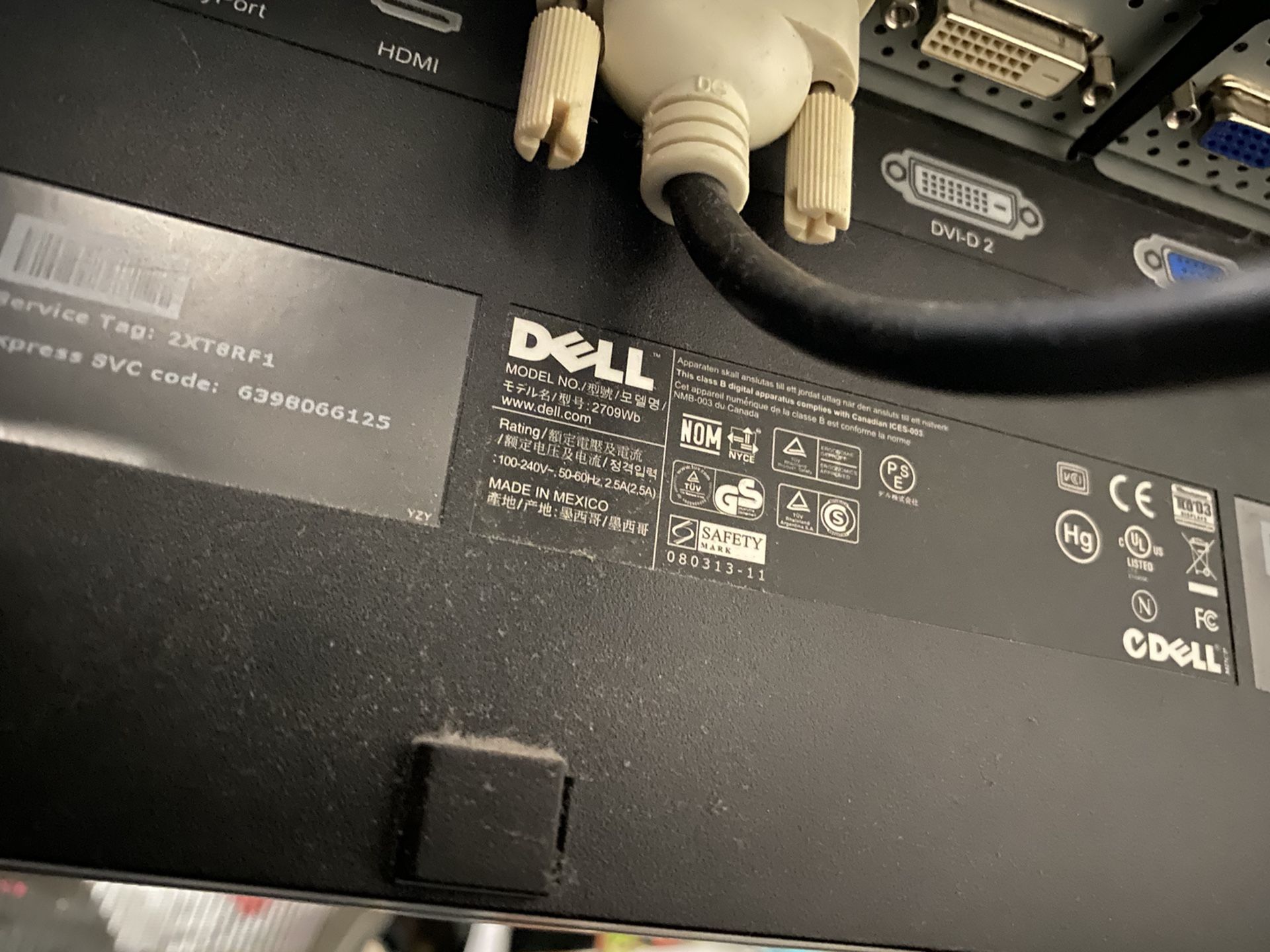 27" Dell UltraSharp 2709Wb