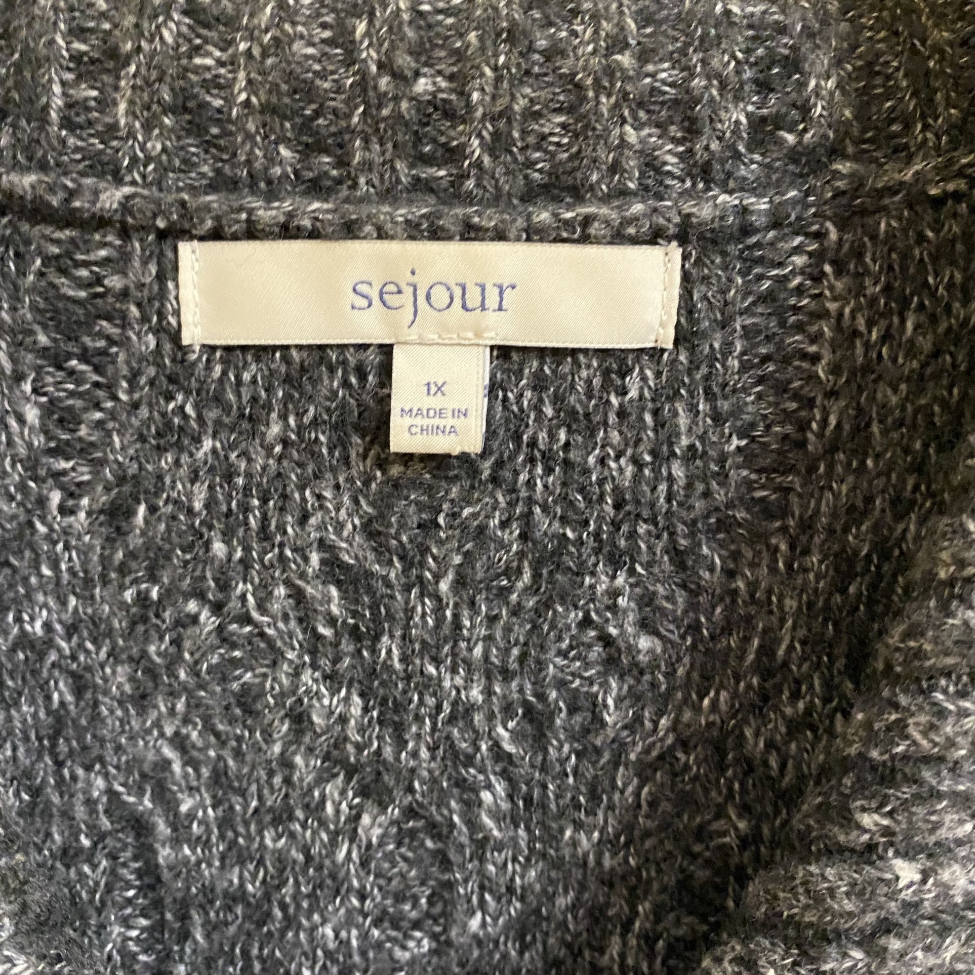 Dark Grey Sejour Sweater Vest Size 1X