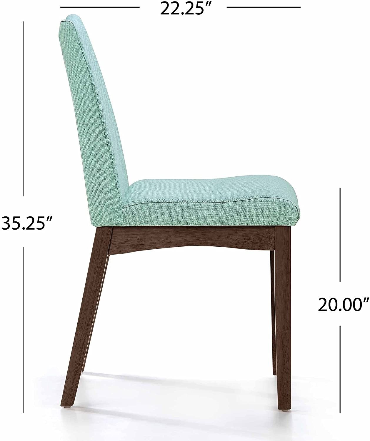 Set of 2 - Dining Chairs, Dimitri Fabric, Mint