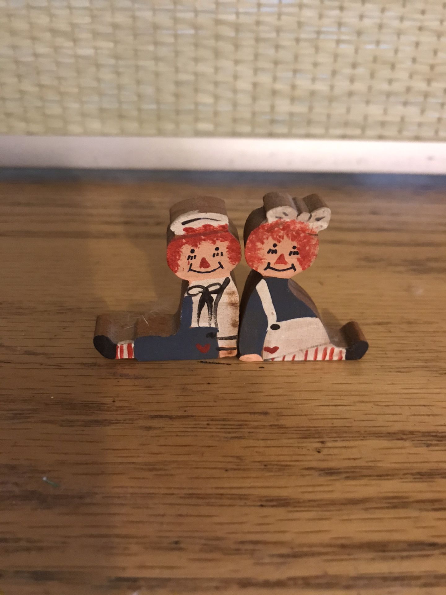 Hand painted raggedy Ann and Andy