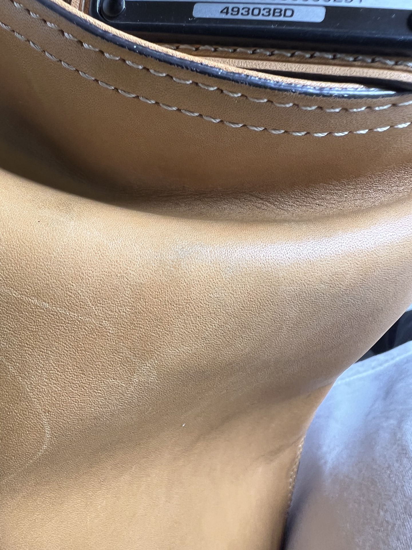 Tumi Tan Leather Crossbody Messenger Bag