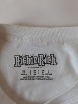 Richie Rich boys white short sleeve graphic t-shirt size S Thumbnail