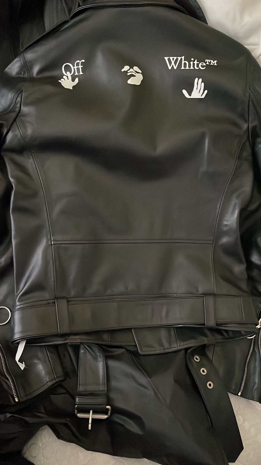 Off-white leather jacket