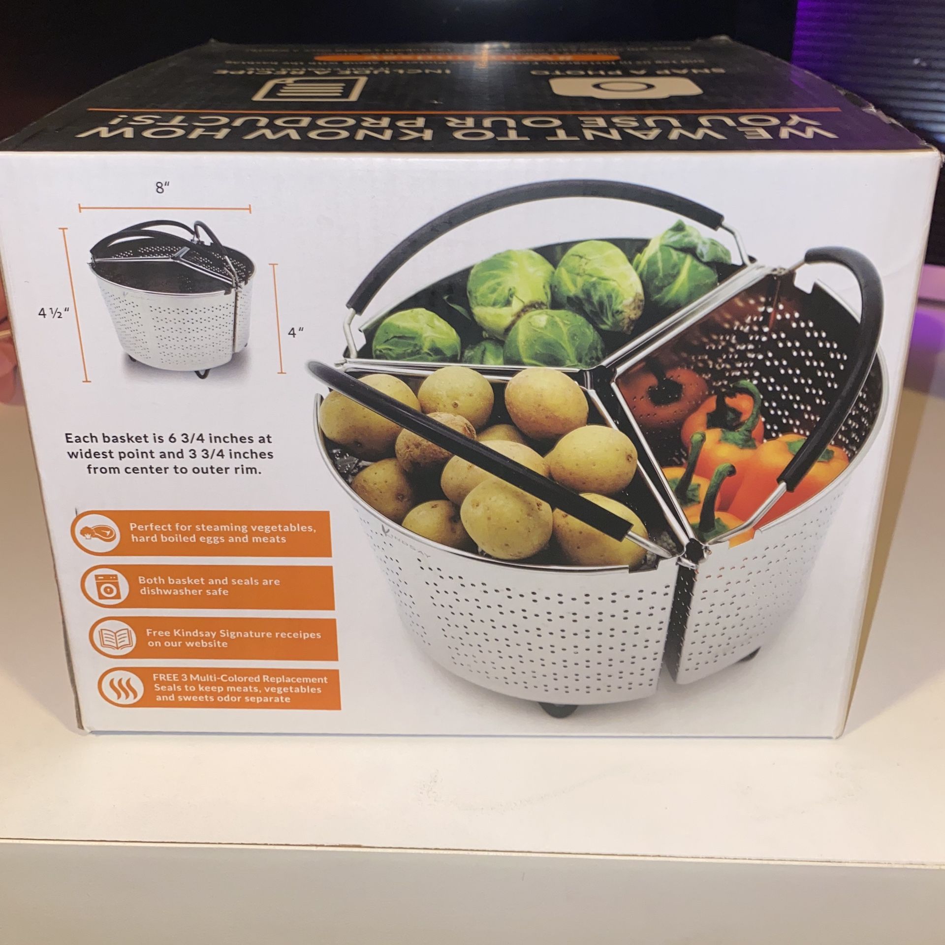 Kindsay Divided steamer basket