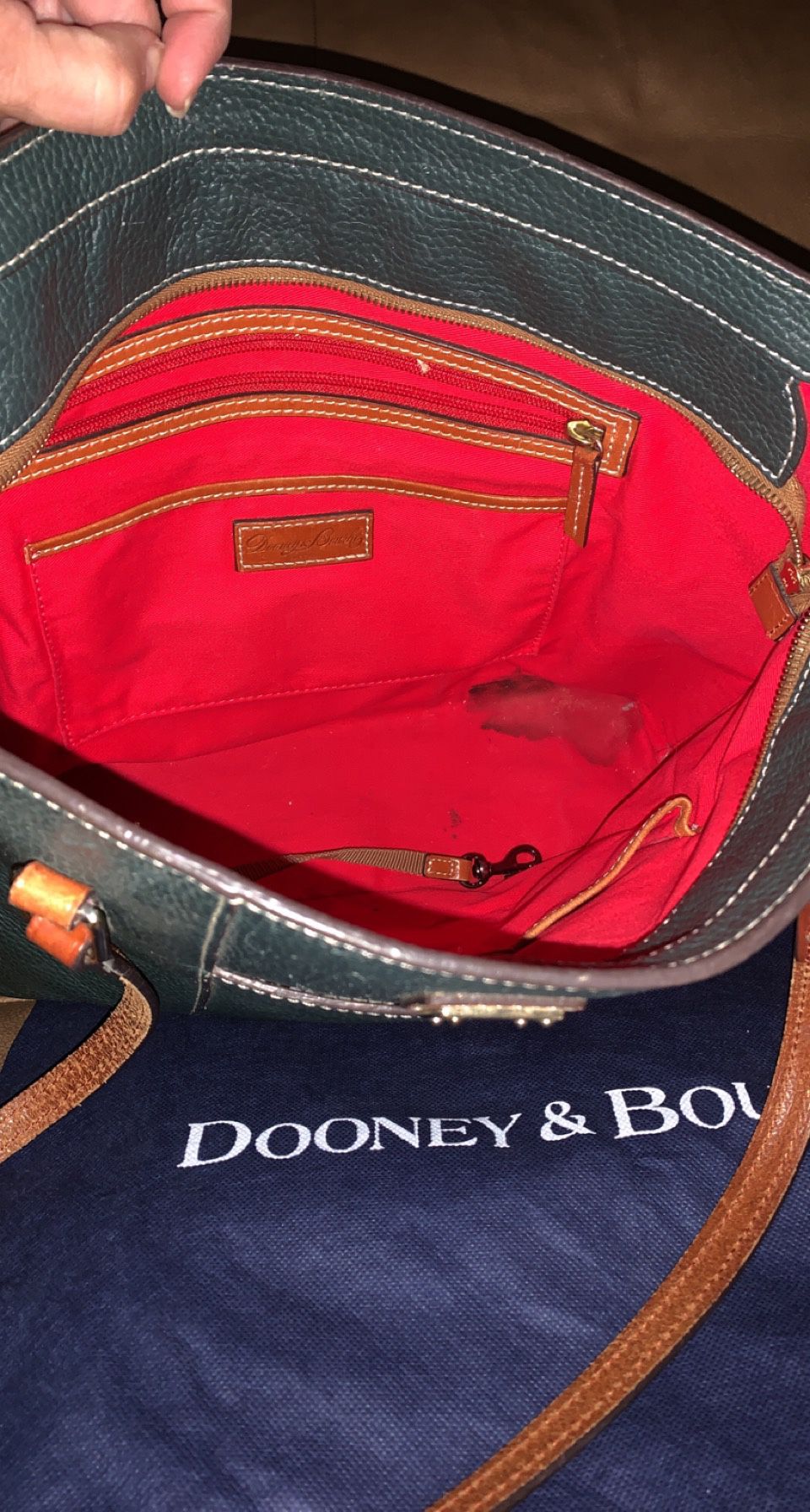 Authentic Dooney & Bourke Bag/purse With Dust Ruffle