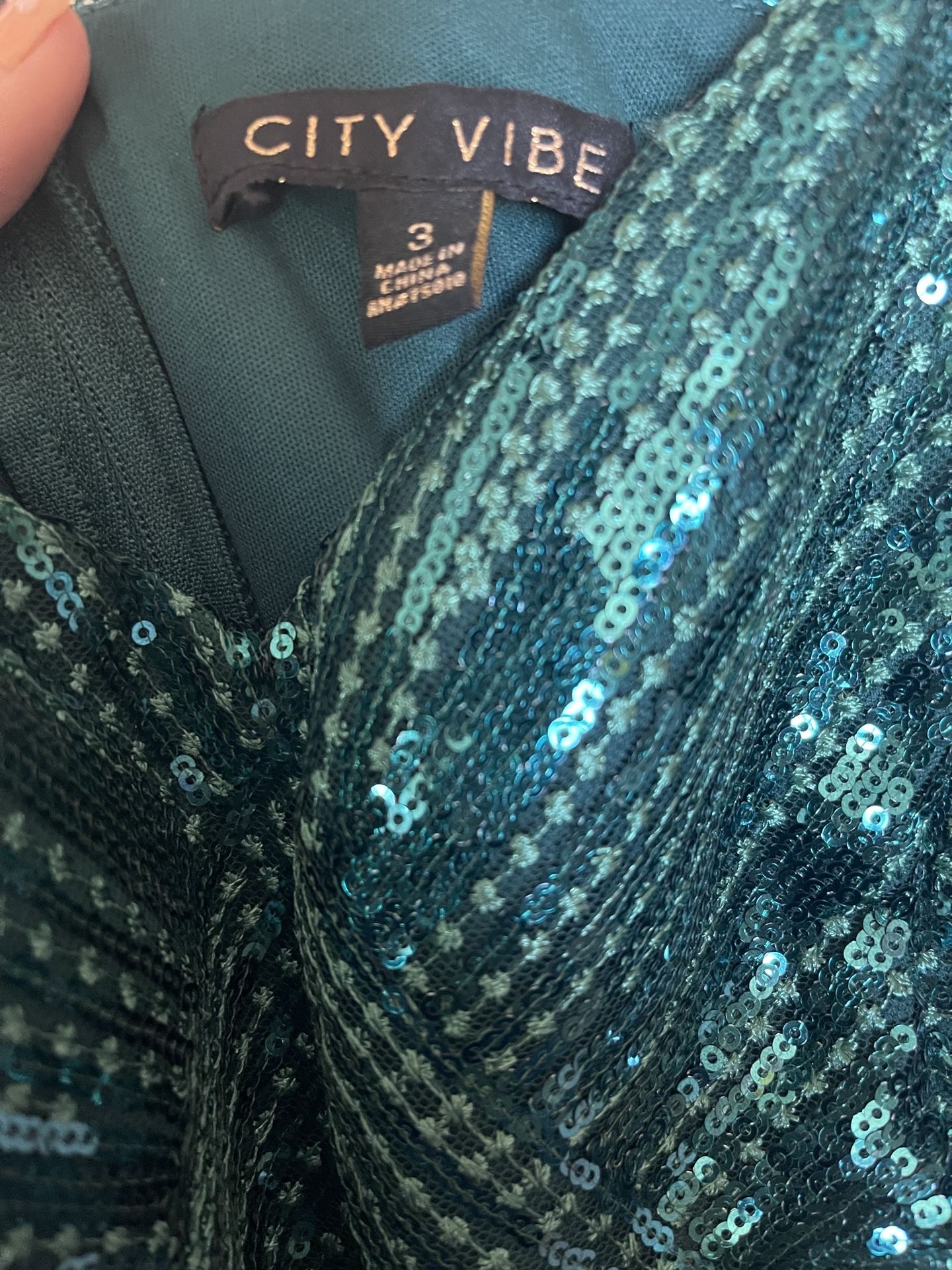 Gorgeous Emerald Sequin Dress