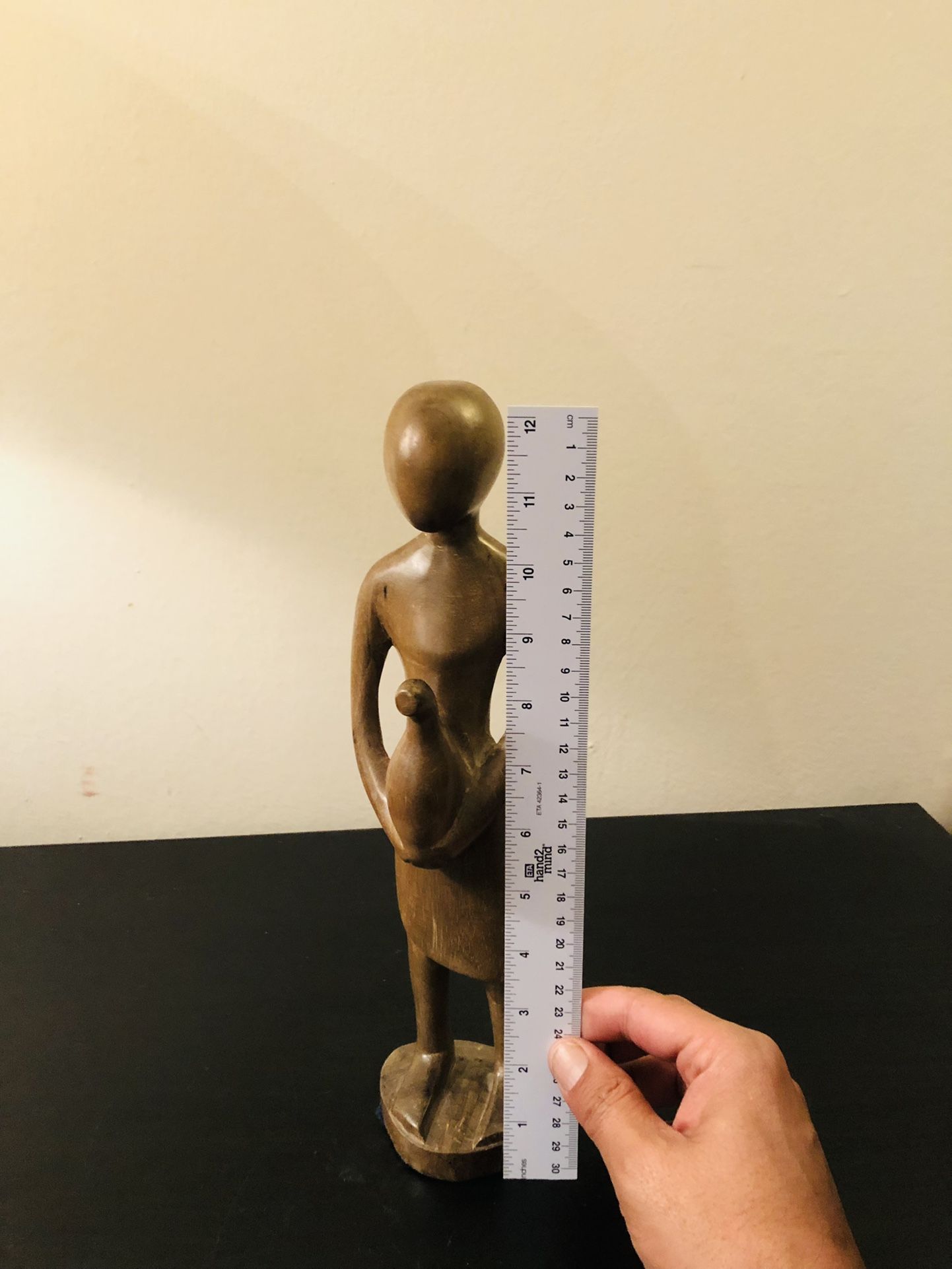 Vintage Hand Carved Wooden Figurine Status