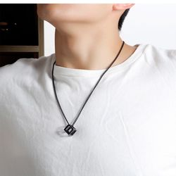 "Fashion Style Simple Square Hollow Out Small Box Pendant Necklace, N90201P156
 
  Thumbnail