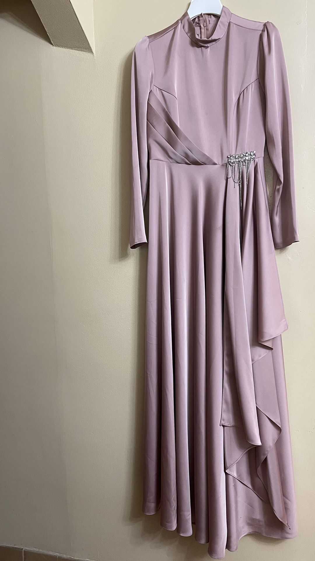 New Satin Dress With Draping 
