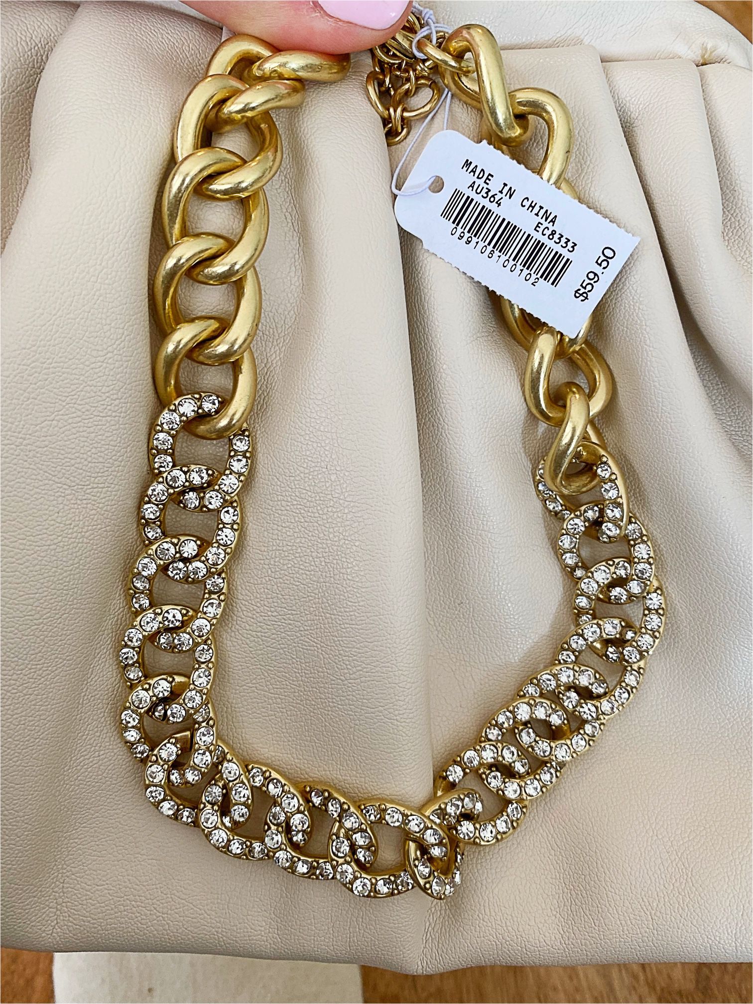 JCREW PAVE LINK NECKLACE NEW SOLD OUT